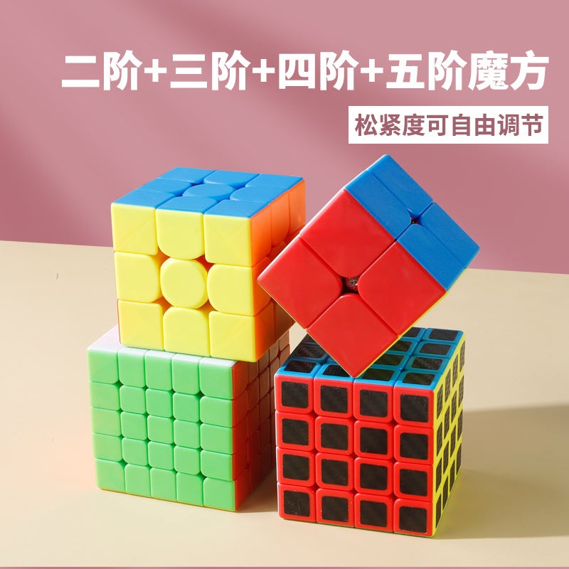Spirit Finger Solid Color Carbon Fiber Three Four Two 2345 Order Rubik'S Cube Smooth Beginner Full Set Special Competition Educational Toys - Image 5